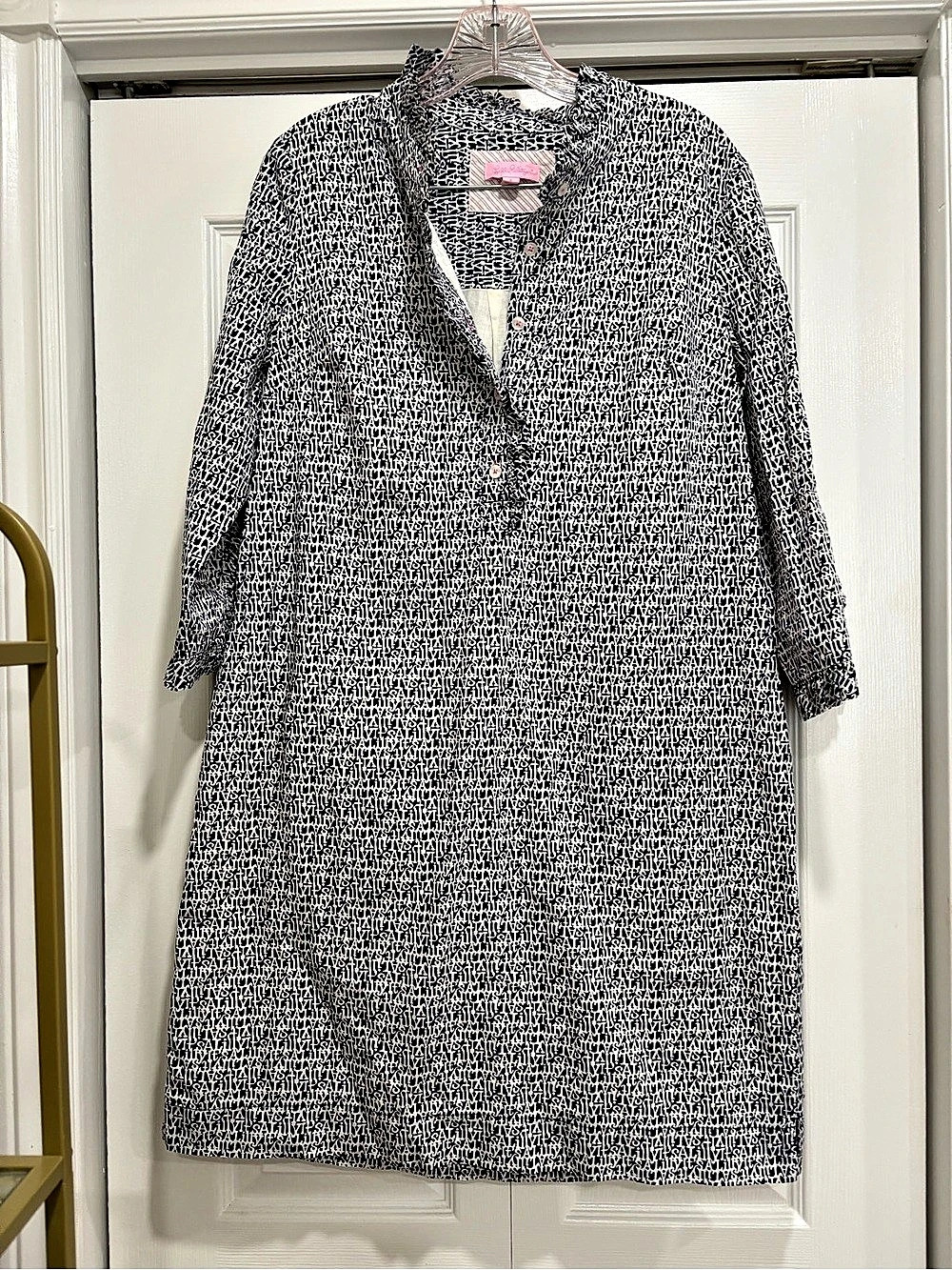 Lilly Pulitzer Printed Dress Blue & White Size 8